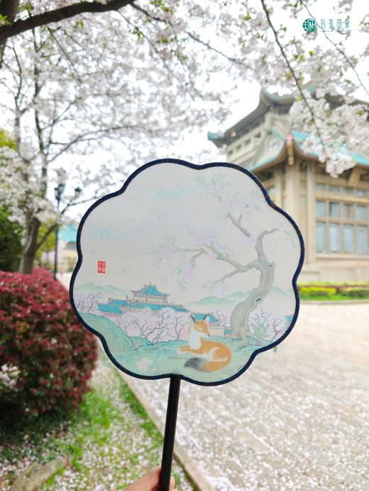 武大珞珈丝绸团扇 商品图5