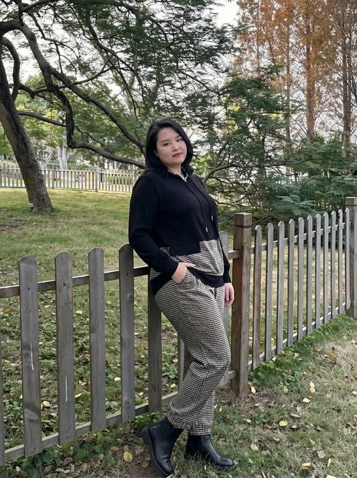 【群内福利】【千鸟格休闲裤】黑白撞色经典千鸟格元素，束脚款休闲运动多场合可穿 商品图0