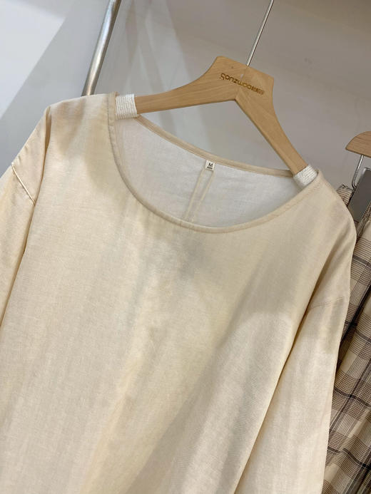 松植屋女款圆领七分袖九分裤纯棉纱布睡衣套装 商品图1