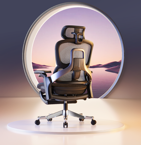 【随动撑腰 专利科技】ue永艺Flow550系列人体工学椅 3D云端环抱颈枕