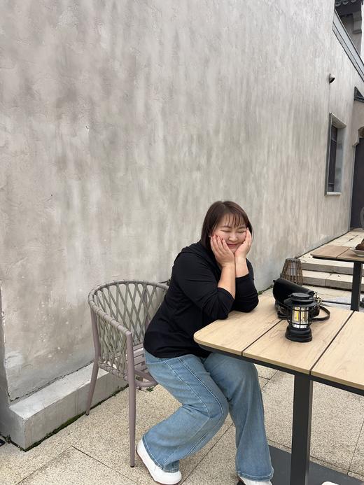 【现货今天发】扬子纱春季【黑色套头连帽针织衫 】休闲微宽松 遮小肚子显瘦 商品图5