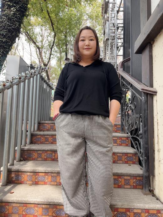 【群内福利】【千鸟格休闲裤】黑白撞色经典千鸟格元素，束脚款休闲运动多场合可穿 商品图4