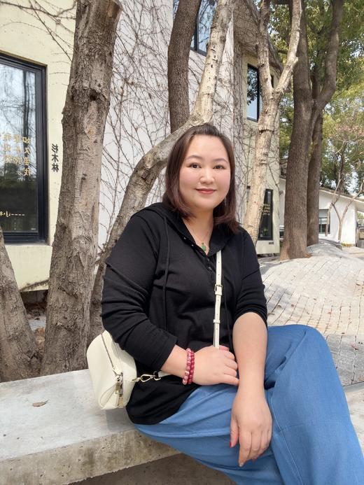 【现货今天发】扬子纱春季【黑色套头连帽针织衫 】休闲微宽松 遮小肚子显瘦 商品图11