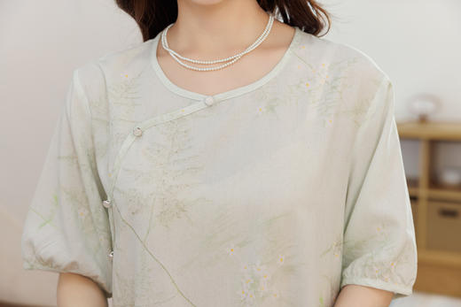 【Z'XIAN 国风流光天丝睡裙】均码80-140斤可穿，五色可选，甄选莱赛尔天丝+粘纤材质，国风设计，舒适透气，优雅美丽，仙气飘飘！ 商品图2