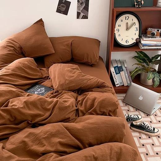 水洗双层纱四件套， 99元抢春夏爆款，10色可选，极简，裸睡感的体验，轻！柔！软！暖！ 商品图5