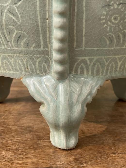 象嵌青瓷花卉纹六方三足香炉，顺丰包邮 商品图8