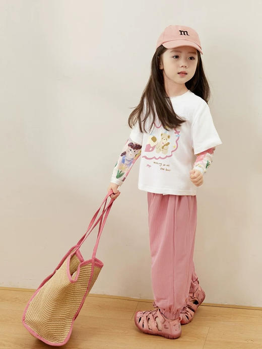 简直是“夏日救星”降临🌞！短袖+冰袖【巴鲁熊纯棉防晒袖假两件】 宝宝的娇嫩肌肤怎能被紫外线“偷袭”？ 从面料到设计，每一寸细节都藏着妈妈的爱与智慧～ 商品图7