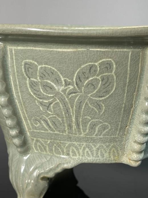 象嵌青瓷花卉纹六方三足香炉，顺丰包邮 商品图7