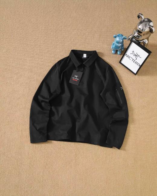 F033188夏季新款时尚百搭男款户外纯色休闲长袖Polo衫 商品图4