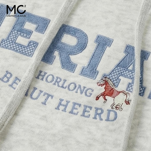 女装连帽后背多卡通小马绣花卫衣-10061W6212008 商品图2