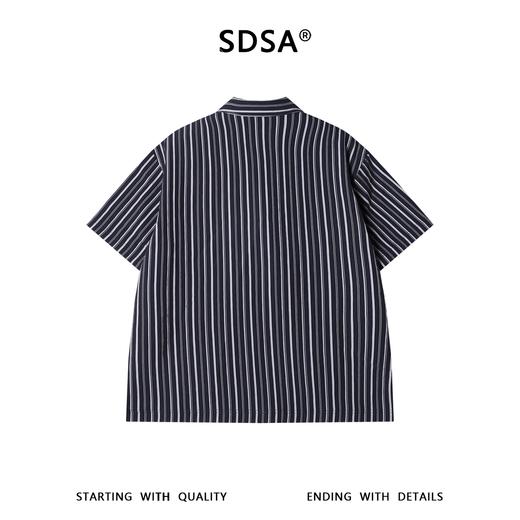 SDSA男装2026新款高贵轻奢简约撞色斜纹半拉链翻领短袖T恤百搭潮 商品图4