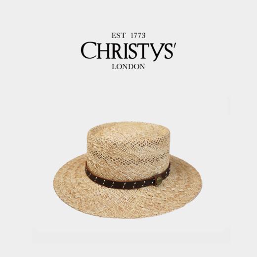 【2026新品】Christys'百年皇室品牌 花纹宝草牛皮装饰大帽檐草帽 商品图3