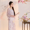 三彩【月华凝露】2026夏季新款V领开衫印花吊带连衣裙两件套长裙C 商品缩略图2