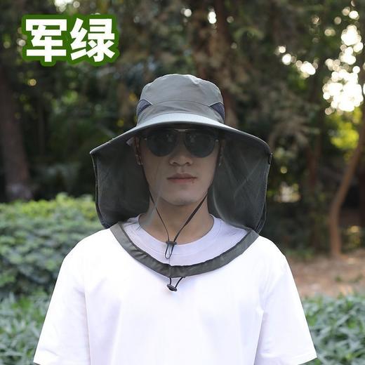 面罩防蚊虫遮阳帽男夏季户外钓鱼防晒渔夫帽披肩遮脸男士太阳帽子 商品图2