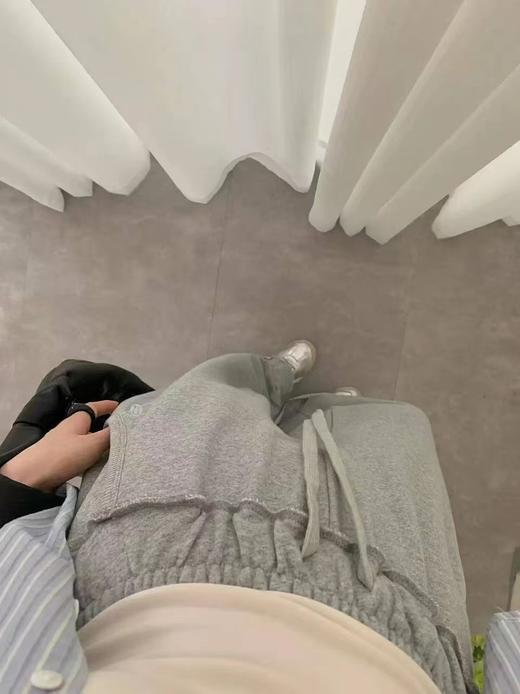 F033157春季新款透气休闲水洗毛圈宽松直筒拖地阔腿裤长裤 商品图5