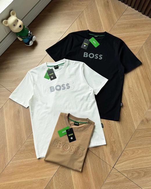 F0331118夏季新品日常三色立体刺绣字母LOGO短袖T恤 商品图1