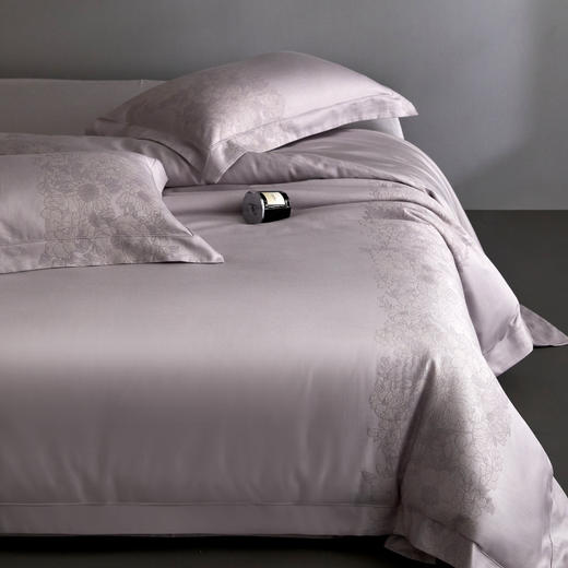 色织棉麻轻奢四件套-紫烟花缕 商品图2