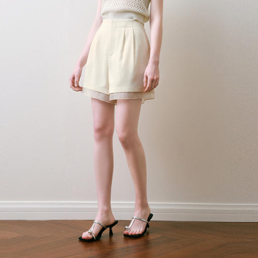 【商场同款】诗凡黎双层设计感短裤25夏新款显瘦休闲裤3G5250661 商品图2