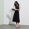 三彩2026夏季新款休闲连衣裙圆领无袖背心裙收腰A字裙中长裙S 商品缩略图1