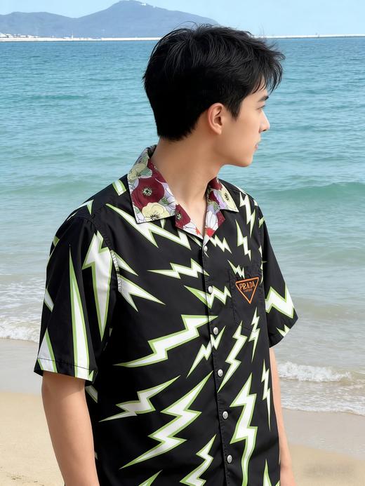 普拉达 26ss闪电图案提花双面衬衫 男女同款（DY） 商品图6