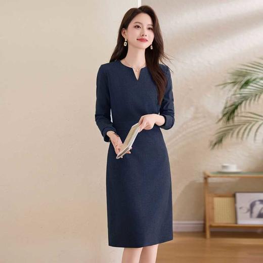 春季职业气质显瘦连衣裙长袖女款新款时髦潮流高级感裙子ZYF8609 商品图2