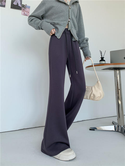 【限时秒杀！4.12下架， 库存有限，秒杀品任意两件再优惠10元 】笑涵阁同款美式喇叭裤，款抽绳松紧腰设计，微辣版型太显腿细了，衬托出双腿线条笔直修长-梵轩 商品图10