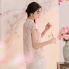 三彩【迟日芳菲】2026夏季新款新中式提花小衫宽松立领短袖衬衣C 商品缩略图3