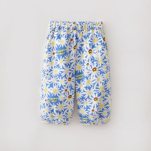 马克珍妮复古条纹女童休闲纯棉长裤2026年夏装新款560981 商品图2