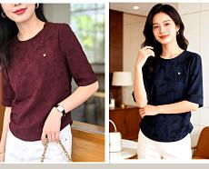 64X003时尚气质中袖小衫 商品图0