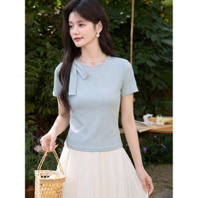 鹿向南【0402/20:00新品前1小时7折限量100件】浅蓝色T恤