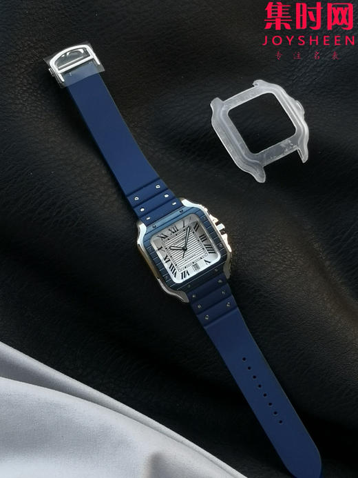 GF卡地亚山度士系列 山度士大号 间蓝方形男士腕表 绝对是绕不开的经典 表径39.8mm 商品图4