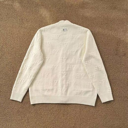 F033108夏季新款慵懒感男女情侣时尚暗纹浮雕老花长袖针织开衫 商品图6