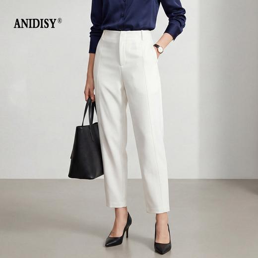 莫代尔垂感高腰拉链提臀九分休闲镰刀裤 商品图0