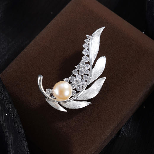 子佩集【一叶成名】珍珠惜王妃胸针【XXXZ258】叶子2602 商品图0
