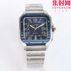 GF卡地亚山度士系列 山度士大号 钢带款 间蓝方形男士腕表 绝对是绕不开的经典 表径39.8mm 商品缩略图0