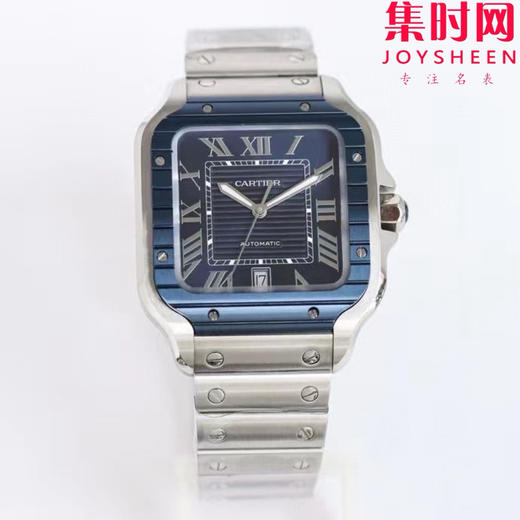 GF卡地亚山度士系列 山度士大号 钢带款 间蓝方形男士腕表 绝对是绕不开的经典 表径39.8mm 商品图0