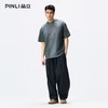 PINLI品立2026夏季新款青年十字架烫钻圆领落肩短袖T恤上衣潮牌男BG262111021 商品缩略图1