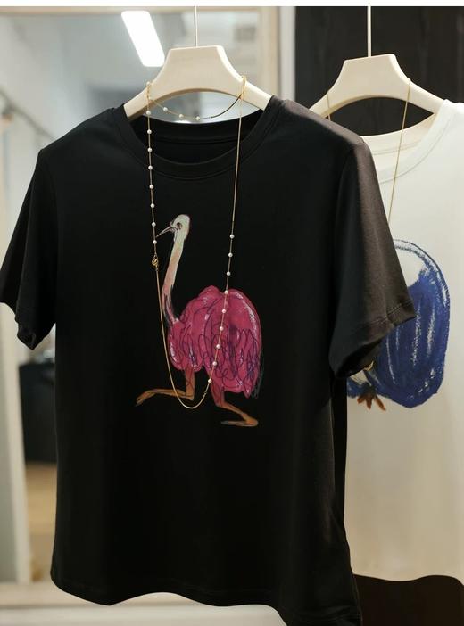 二店y 【XT6077】江南家！艺术涂鸦印花长绒棉圆领宽松T恤 商品图10