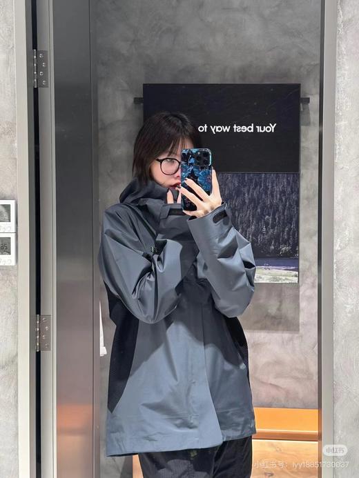 F0331145春季新品户外冲锋衣夹克情侣款拼接透气连帽外套 商品图14