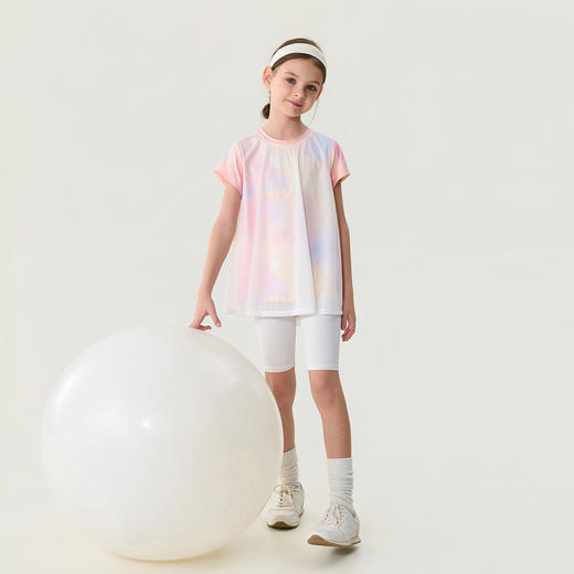 马克珍妮雾粉星芒女童凉感防晒仙女T恤2026年夏装新款560786 商品图3