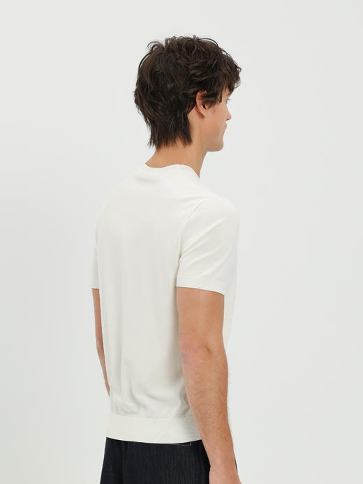 callisto绿色进口三醋酸混纺针织短袖T恤 商品图9