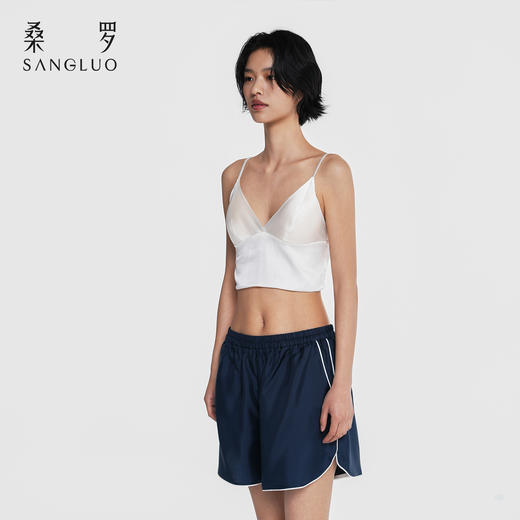 桑罗宽松直筒短裤桑蚕丝运动健身透气女士短裤2026年新款 商品图3