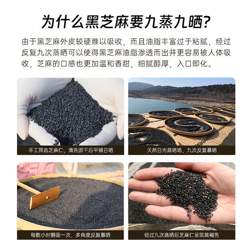 【活动中】养瑞和丨九蒸九晒黄精黑芝麻丸180g·黑芝麻·黄精≥30%·枸杞桑葚·黑豆桑叶·黑米核桃仁·茯苓蜂蜜 商品图2