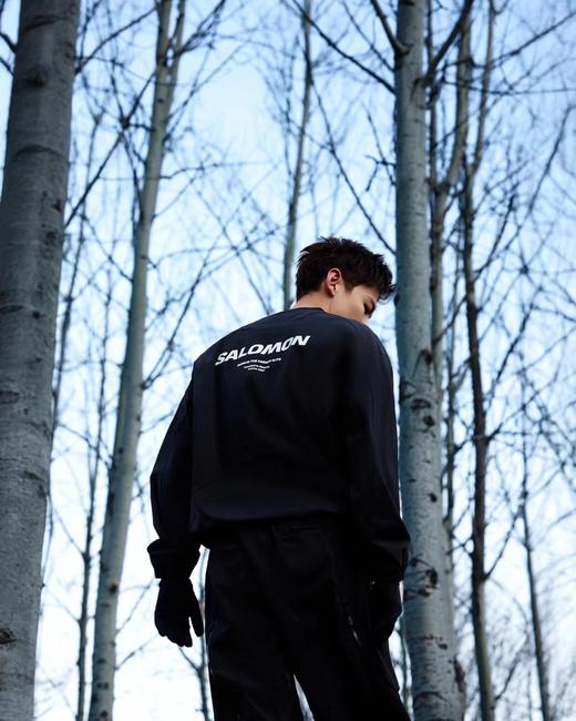 F0331144机能风圆领防风弹力户外休闲百搭显瘦卫衣上衣 商品图12