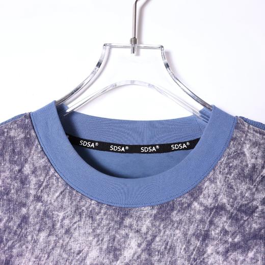 SDSA男装2026新款高贵轻奢潮牌扎染撞色圆领短袖T恤百搭宽松上衣 商品图1