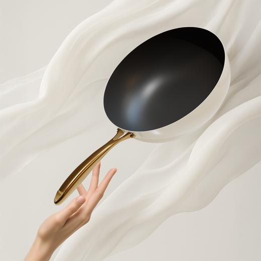 温仑山 鹅卵石不粘炒锅32cm VP-3ECG01 商品图2