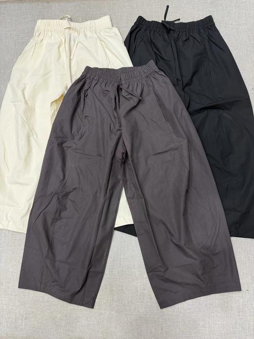 F033166春季新款新品桶形抽绳松紧腰气球裤休闲弯刀九分裤 商品图0