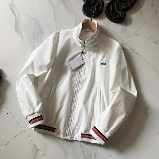 F033124春季新款度假风条纹撞色拼接细腻柔滑拉链长袖夹克外套 商品图4