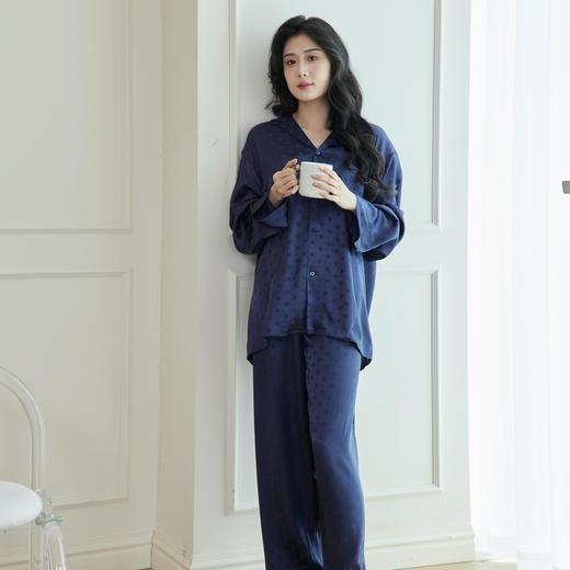 【积分换购不退货】MM麦檬藏青色波点印花家居服8D7129991 商品图1