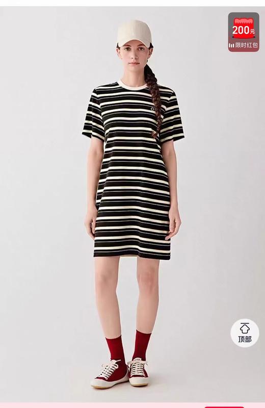 F033167春夏季新款时尚百搭宽松休闲克重厚实棉连衣裙 商品图7